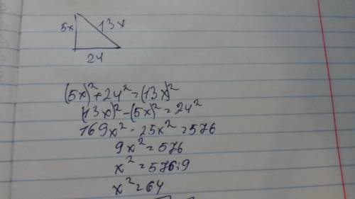 Катет прямоугольного триугольника относится к гипотенузе как 5 к 13найти периметр триугольника если
