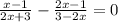 \frac{x-1}{2x+3}-\frac{2x-1}{3-2x}=0\\&#10;