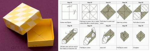 Как сделать по технологии 2класс коробочку оригами