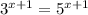 3^{x+1}=5^{x+1}