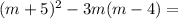 (m+5)^2-3m(m-4)=