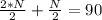 \frac{2*N}{2} + \frac{N}{2}=90