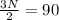 \frac{3N}{2}=90