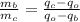 \frac{m_b}{m_c}= \frac{q_c-q_o}{q_o-q_b}