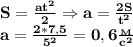 \bf S= \frac{at^2}{2}\Rightarrow a= \frac{2S}{t^2}\\&#10;a= \frac{2*7,5}{5^2}=0,6 \frac{_M}{c^2}