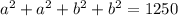 a^2+a^2+b^2+b^2=1250