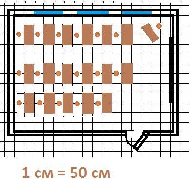сделать план класса в масштабе 1: 50 сделать план школьного здания в масштабе 1: 250
