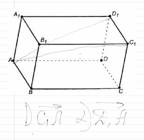 Abcda1b1c1d1 -параллелепипед. изобразите на рисунке векторы, равные 1) вектор da+вектор cd+ вектор b