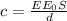 c={\frac{EE_{0}S }{d}}