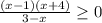 \frac{(x-1)(x+4)}{3-x}\geq0