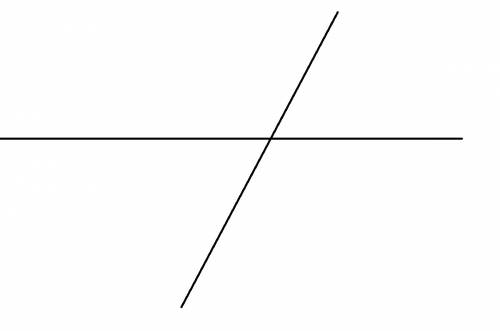 Две прямые,пересекающиеся под углом а)45; б)60.