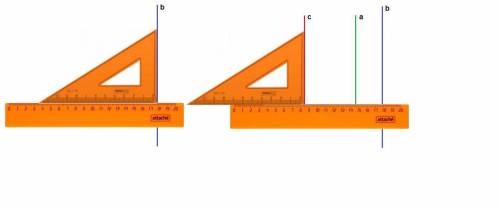Проводите произвольную прямую b. с линейки и угольника постройте несколько прямых ,паралельных прямо