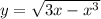 y = \sqrt{3x-x^3}