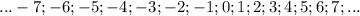 ...-7;-6;-5;-4;-3;-2;-1;0;1;2;3;4;5;6;7;...