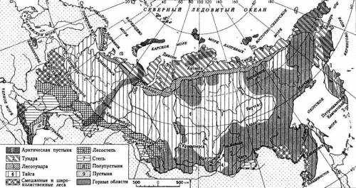 Выложите картинку карты природных зон россии нераскрашенную