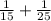 \frac{1}{15} + \frac{1}{25}