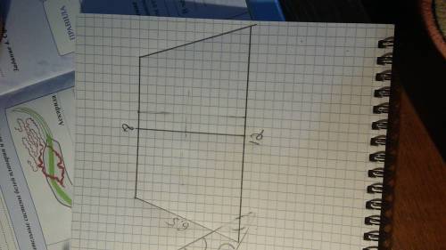 Основания равнобедренной трапеции равны 8 и 12 м, а высота 6м. найдите длину отрезков,соединяющих ко