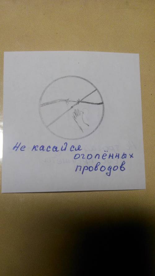 Придумай и нарисуй 2 знака который ок какой либо опасности в доме и на улице и дай им названия