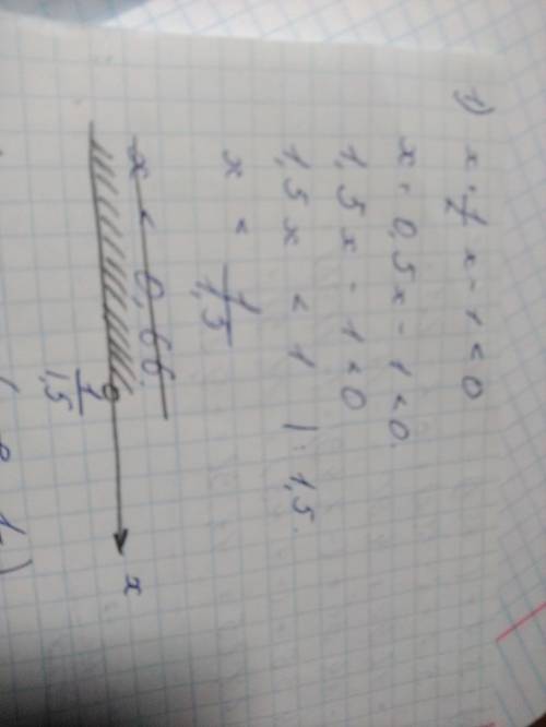 Метод интервалов решите неравенство 1) x+1/2x-1 < 0 2) x^2-2x/(x-3)(2x+5) => 0 3) 2-4x/x+1<