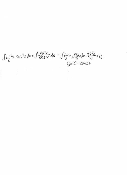 1)интеграл dx/1+в корне x 2)интеграл (tgx+2tg2x +4tg4x+8tg8x)dx 3)интеграл (tg^2)x*(sec^2)dx