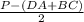 \frac{P - (DA + BC)}{2}