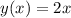 y(x)=2x