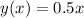 y(x)=0.5x