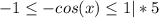 -1 \leq -cos(x) \leq 1|*5