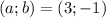 (a;b)=(3;-1)