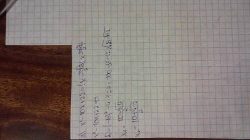 Разложите на множетели квадратный трёхчлен: а)x^2-10x+22 б)5y^2-9y-2 в)-2x^2+7x+4 найдите наибольшее