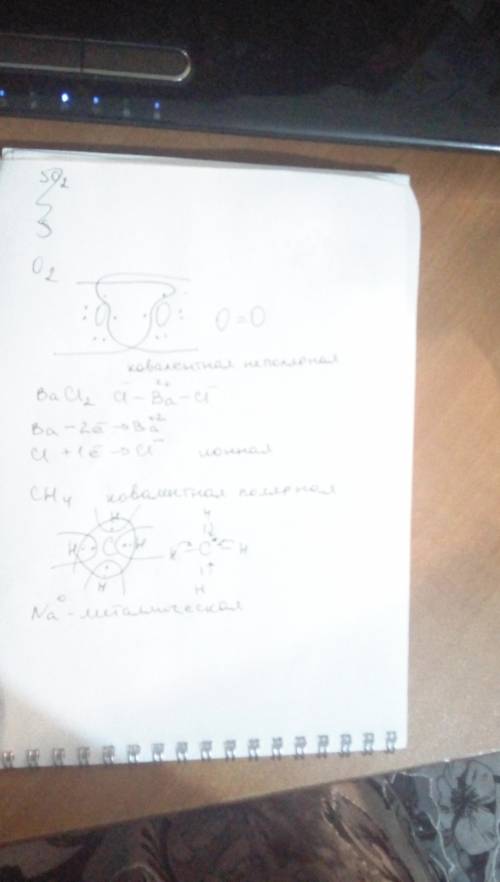 Определить вид связи и составить схемы образования связи o2; bace2; eh4; na