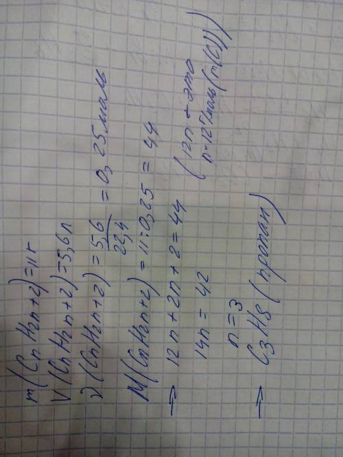 Какова структурная формула газообразного предельного углеводорода, если 11 г этого газа занимают объ