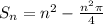 S_{n} =n^{2}- \frac{ n^{2}\pi }{4}