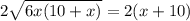 2 \sqrt{6x(10+x)} =2(x+10)