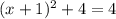 (x+1)^{2} +4=4