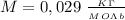 M=0,029 \ \frac{_K_\Gamma}{_M_O_\Lambda _b}