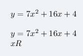 Построить график. y=7х²+16х+4 и у=х²+10х+9