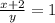 \frac{x+2}{y} =1