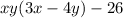 xy(3x-4y)-26