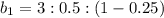 b_1=3:0.5:(1-0.25)