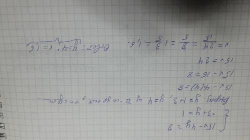 Решить методом подстановки 15x-4y=8 и -3+y=1 с объяснение и только поэтапно 1) выразим из (1,2) урав