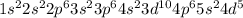 1s^{2} 2s^{2} 2p^{6} 3s^{2} 3p^{6} 4s^{2} 3d^{10} 4p^{6} 5s^{2} 4d^{5}