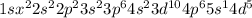 1sx^{2} 2s^{2} 2p^{2} 3s^{2} 3p^{6} 4s^{2} 3d^{10} 4p^{6} 5s^{1} 4d^{5}