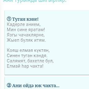 Скинте стихотворения про маму на татарском языке ко дню