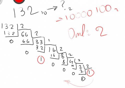 Перевидите число 132 из десятичной системы исчесления в двоичную систему, сколько содержит получинно