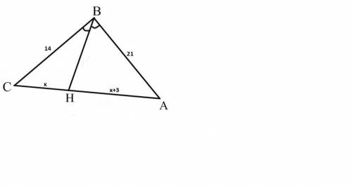 Бiсектриса трикутника дiлить його сторону на два вiдрiзки, один з яких на 3 см бiльший. двi iншi сто