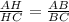 \frac{AH}{HC} = \frac{AB}{BC}