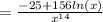 =\frac{-25+156ln(x)}{x^{14}}