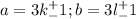 a=3k^+_-1; b=3l^+_-1