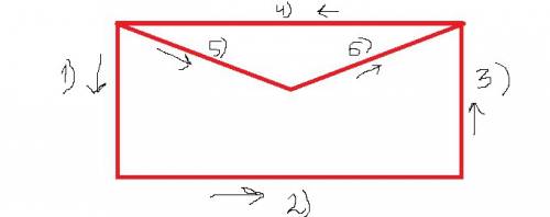 Не отрывая карандаш от бумаги и не проводя никакую линию дважды ,как нарисовать закрытый конверт?